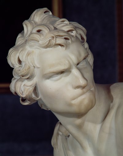 David, Detail des Kopfes, 1623-23 von Gian Lorenzo Bernini